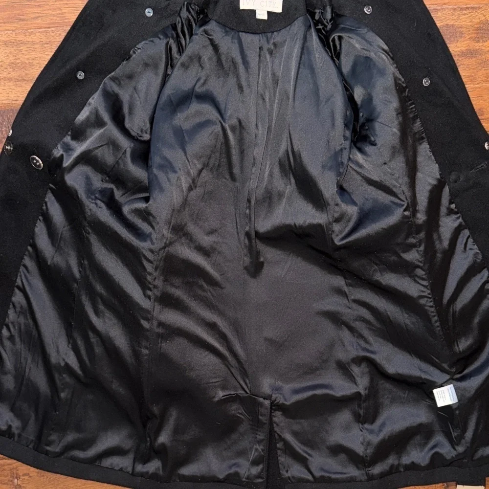 Ivy City Co Kids Mini Sloane Black Trench Peacoat with Belt, size 9/10